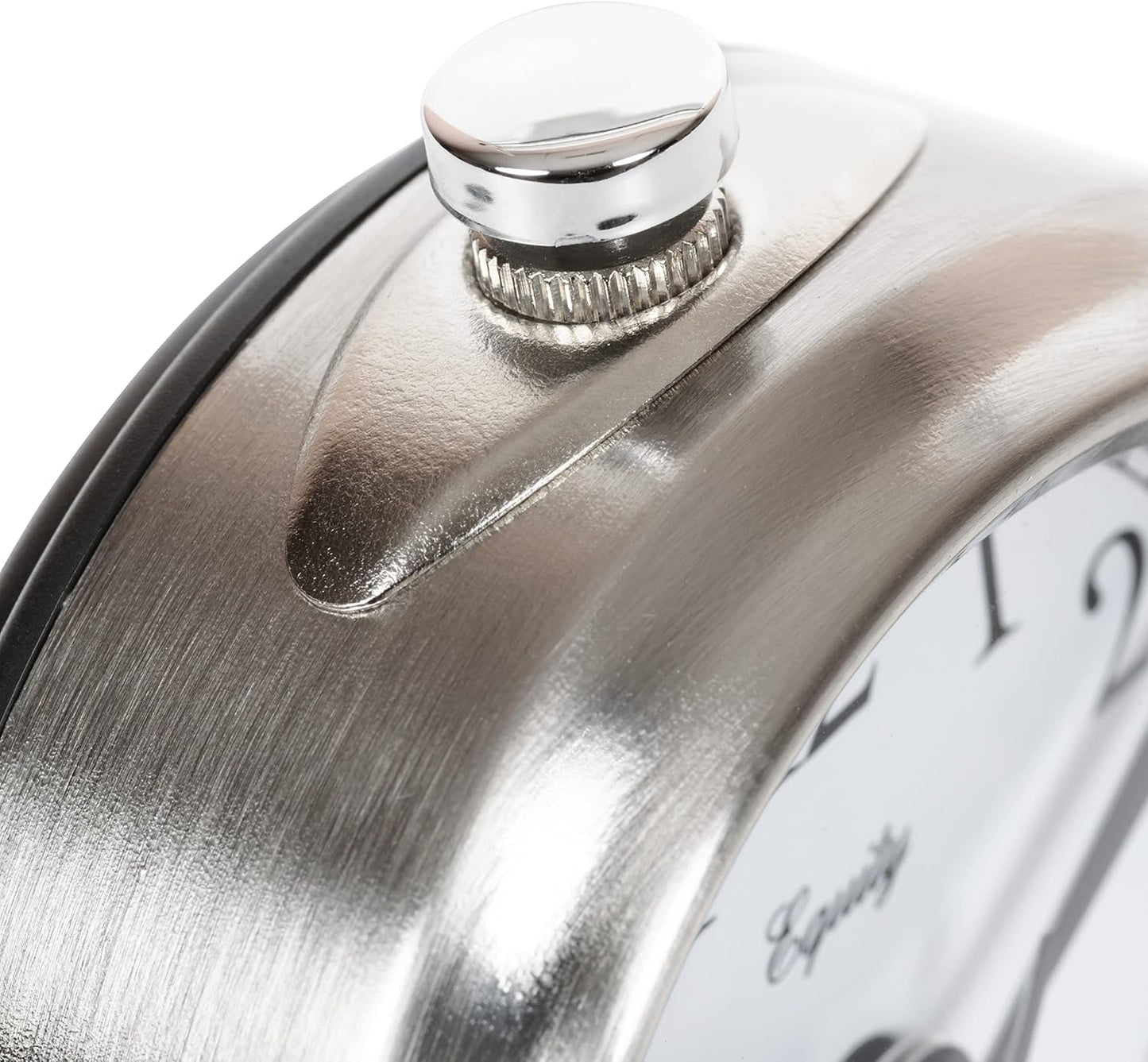 Equity 25655 Small Silver Metal Alarm Clock