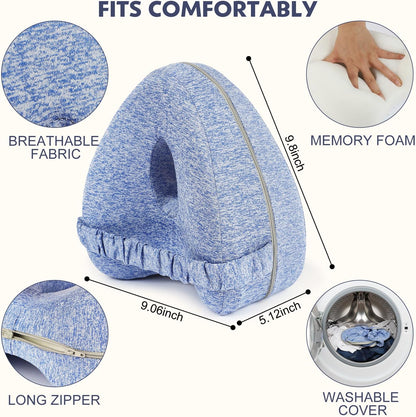 Revoget Alignment Pillow for Side Sleepers, Relieve Leg Pain & Sciatica 2026 New Knee Pillow for Side Sleepers, Hips Buttocks Back Sciatica Relief Pillow with Adjustable Strap (Star Blue)