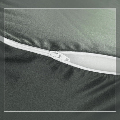 HOMBYS Satin Bed Wedge Pillow Cover Silky & Smooth Wedge Pillowcase 1 Pack 24x24x8, Soft & Breathable, Removable & Machine Washable-Zipper Design (Pillow Not Include), (Grey, 24"x24"x8")