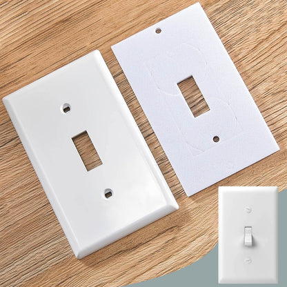 Tondiamo 15 Pcs Outlet Insulation and Draft Sealers Foam Insulation Pads Electrical Outlet Light Switch Covers Wall Gasket (White)