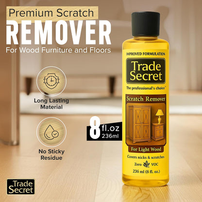 Trade Secret Scratch Concealer for Dark Wood Furniture & Floors – Dark Brown Shade Stain Covers Nicks, Scuffs, Dog & Cat Scratches, Minor Defects – Real Wood Only