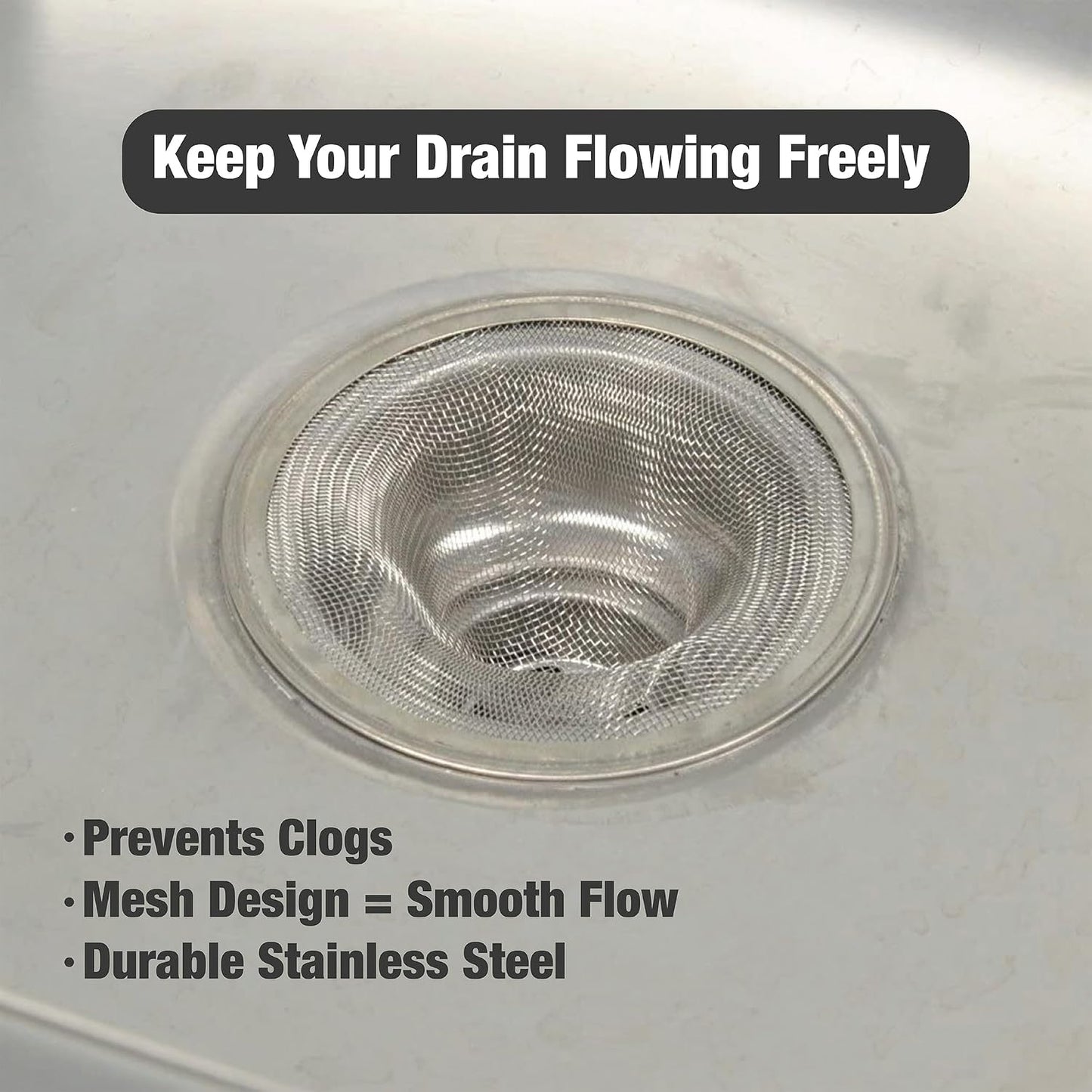 Danco Lavatory Sink Mesh Strainer, 2 in, Stainless Steel (88820)