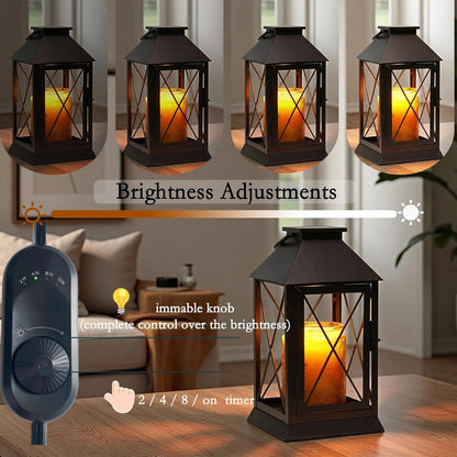 Candle Warmer Lamp with Timer, Farmhouse Rustic Lantern