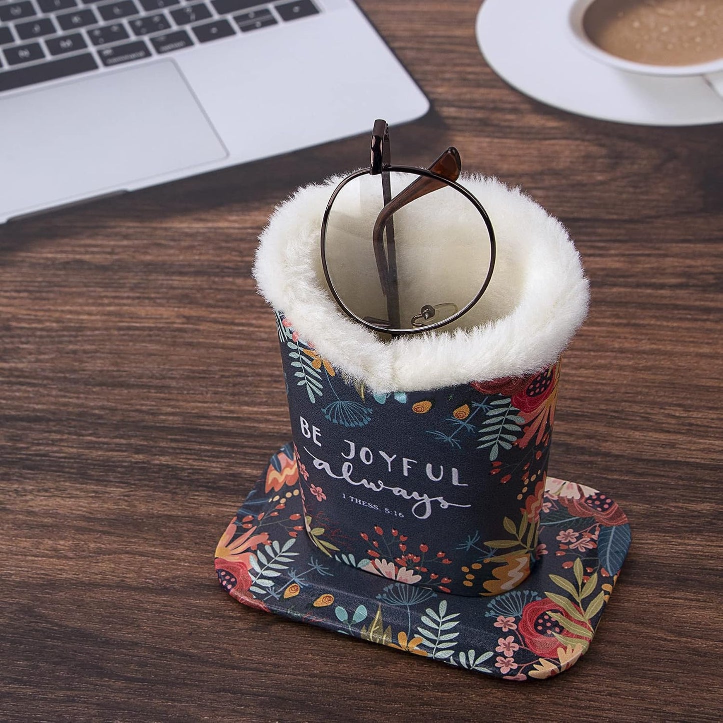 Plush Fluffy Lined Anti-scratch Eyeglasses Holder Protective Glasses Stand Case