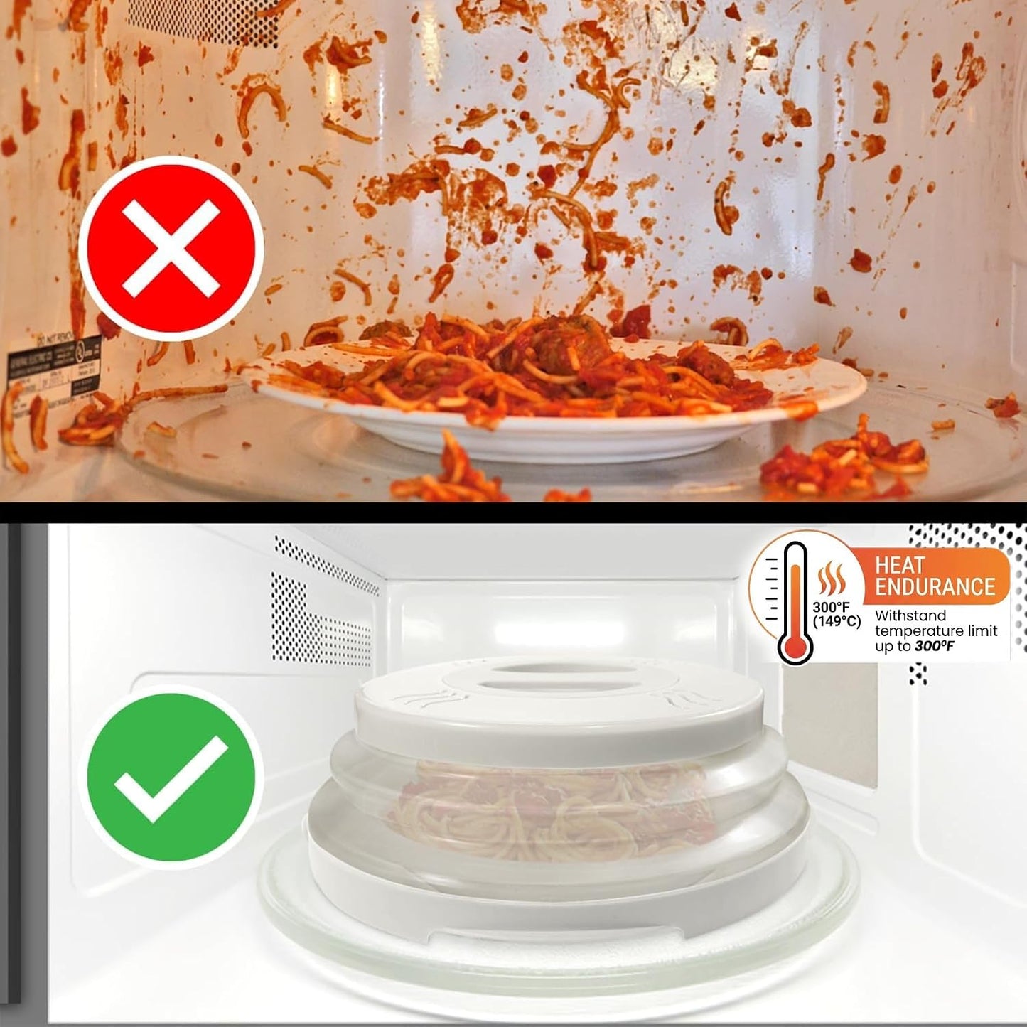 HOVER COVER Magnetic Microwave Splatter Cover - 12-Inch Collapsible - Gray | High Power, Stronger Magnetic Grip, BPA-Free Lid, Vented Plate Guard with Steam Vents, Dishwasher Safe, Space-Saving Storage