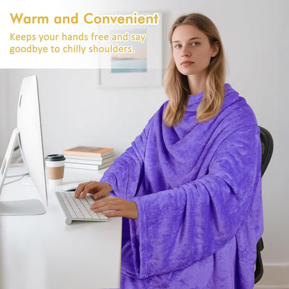 Catalonia Wearable Blanket with Sleeves for Women & Men, Fleece Wrap Throw | Cozy Sleeve Design for Hands-Free Comfort, Perfect for Reading, TV Time & Relaxing, Christmas & Birthday Gift