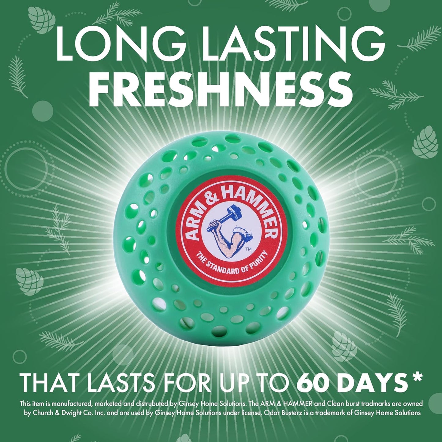 Arm & Hammer OdorBusterz® Odor Eliminator Balls, Clean Burst, 3 Count – Baking Soda Odor Control for Closets, Drawers, Hampers & Small Spaces