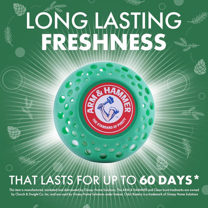 Arm & Hammer OdorBusterz® Odor Eliminator Balls, Clean Burst, 3 Count – Baking Soda Odor Control for Closets, Drawers, Hampers & Small Spaces