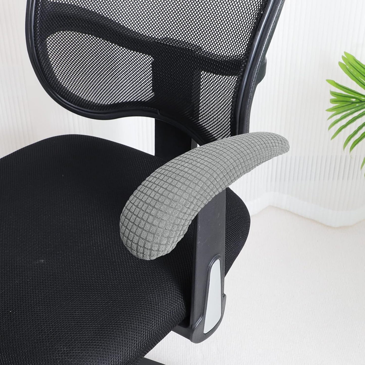 FORCHEER Office Chair Armrest Cover with Zipper 15inch Stretchable Water Resistant Computer Office Chair Arm Rest Slipcover for Desk Chairs Arm 2Pack-Army Green