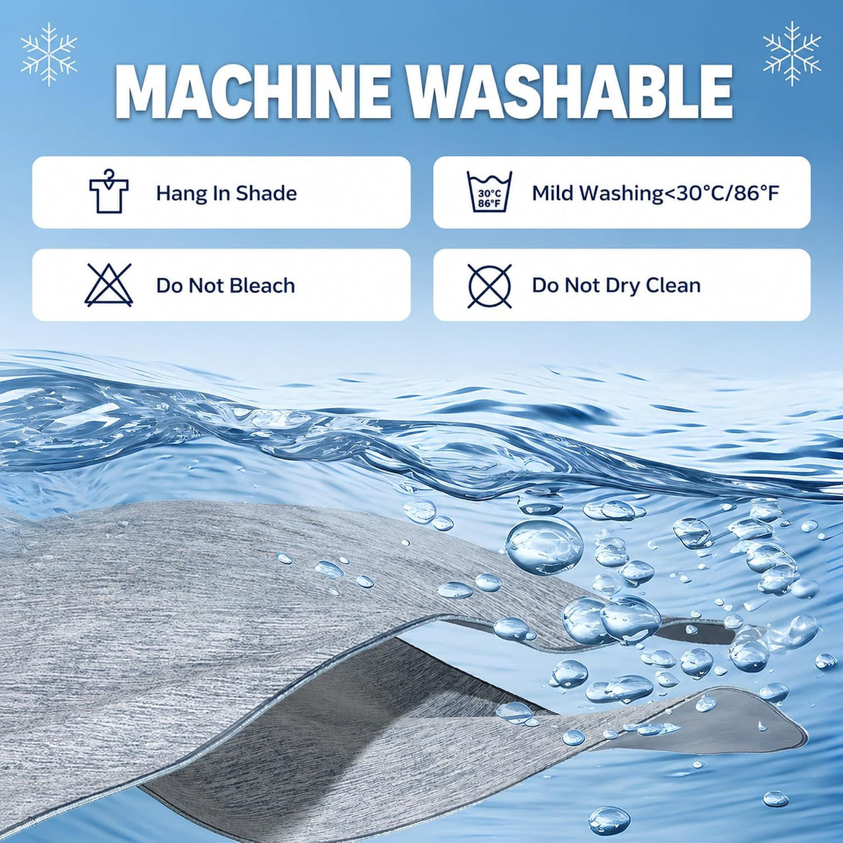 Cooling Blanket Queen Size for Hot Sleepers, Q-Max >0.4, 90 x 90 Inch, Grey