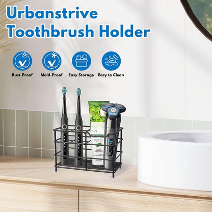 Electric Toothbrush Holders for Bathrooms 304 Stainless Steel Quick Drying | Upgrade Heavy Duty Sturdy Durable Toothpaste Holder Bathroom Organizer Storage Decor Accessories Tooth Brush Holder Caddy