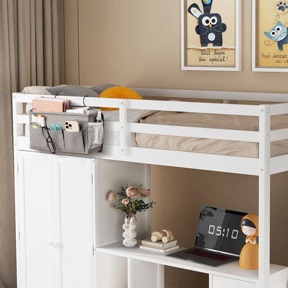 Bedside Caddy, Bedside Storage Bag Hanging Organizer for Bunk Dorm Bed Rail | Bed Caddy with Hooks, Top Bunks and Dorm Essentials for Water, Tissues, Tablets, Books, Phones, Remotes and Other Necessories
