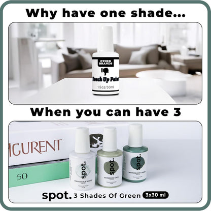 spot. Touch-Up Paint | Matte Finish for Cabinets, Walls, Doors & Furniture | Multi-Tone Beige Repair Kit | Quick-Dry, Self-Priming, Low-Odor, Eco-Friendly | No-Sanding or Primer Needed | 3 Pack