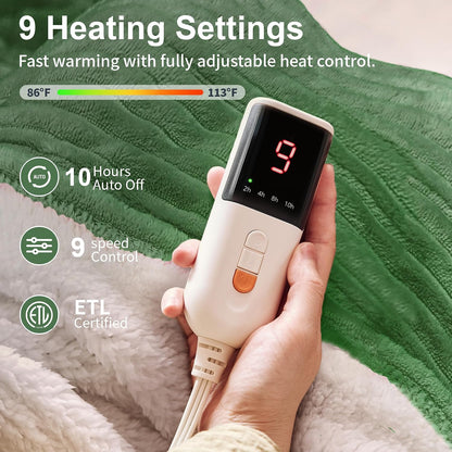 Texciting Heated Blanket 50"X60",Soft Electric Blanket,ETL Certified,Grey