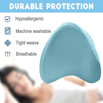xcivi Soft Pillowcase for Contour Memory Foam Side Sleeper Support Pillow | Pillowcase for Knee Pillow, Reusable & Washable Pillow Cover, Anti-stain Sweat Protective Layer, Extend Pillow Service Life