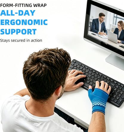 Thumb & Wrist Ice Pack Wrap, Thickened Ice Gel Pad, Reusable Hand Ice Pack with Long-Lasting Hot & Cold Therapy for Carpal Tunnel Relief, Arthritis Pain, Post-Surgery, Computer Overuse Recovery