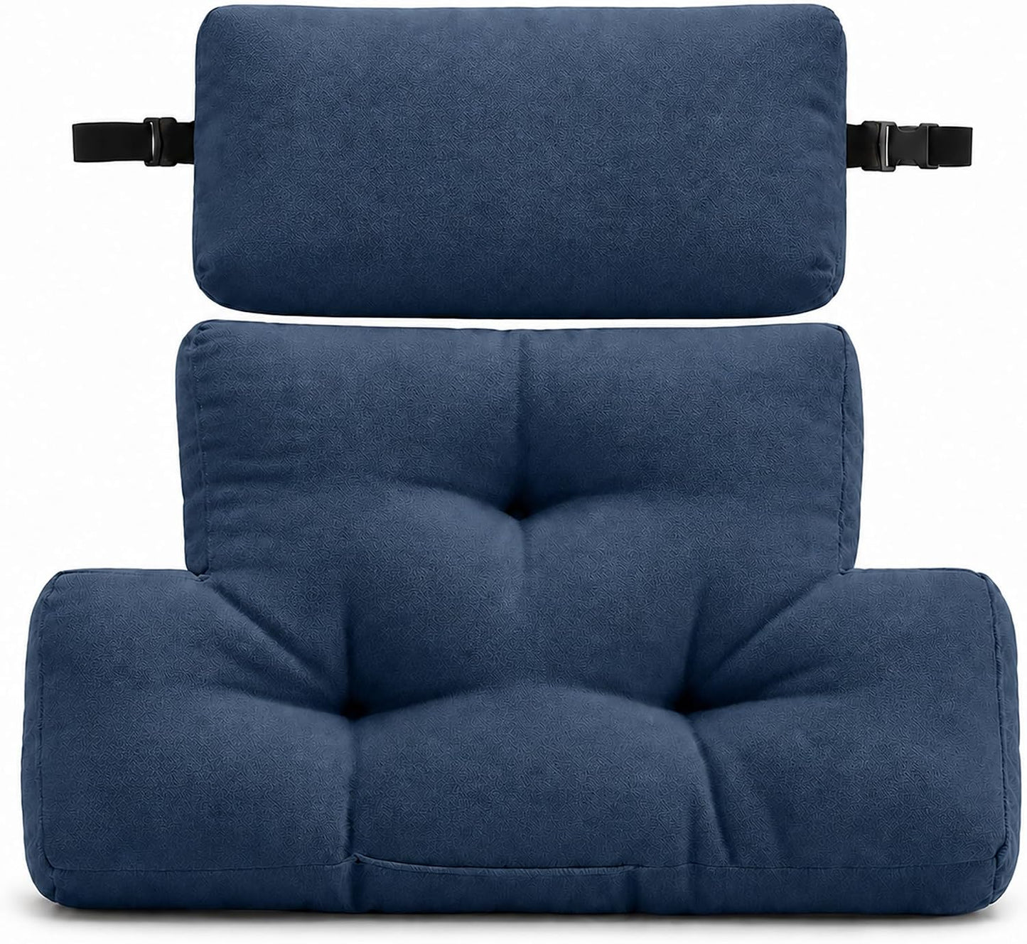 2-Piece Neck Pillow Lumbar Support Cushion for Recliner, Ergonomic High-Density Foam Backrest with Adjustable Headrest, Soft Comfy Back Support for Office Chair, Sofa, Couch, Pain Relief, Beige