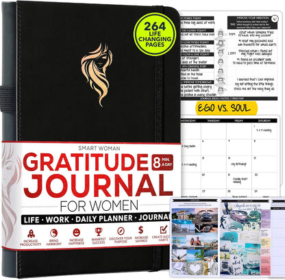 Freedom Mastery Daily Journal of Gratitude, Productivity & Habit Tracker | Undated 90-Day Planner with Daily Reflection, Mindfulness, Positivity, Vision Board & Stickers, Gratitude Journal for Women