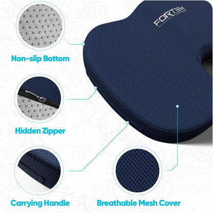 FORTEM Seat Cushion, Office Chair Cushion for Tailbone Sciatica Pain Relief