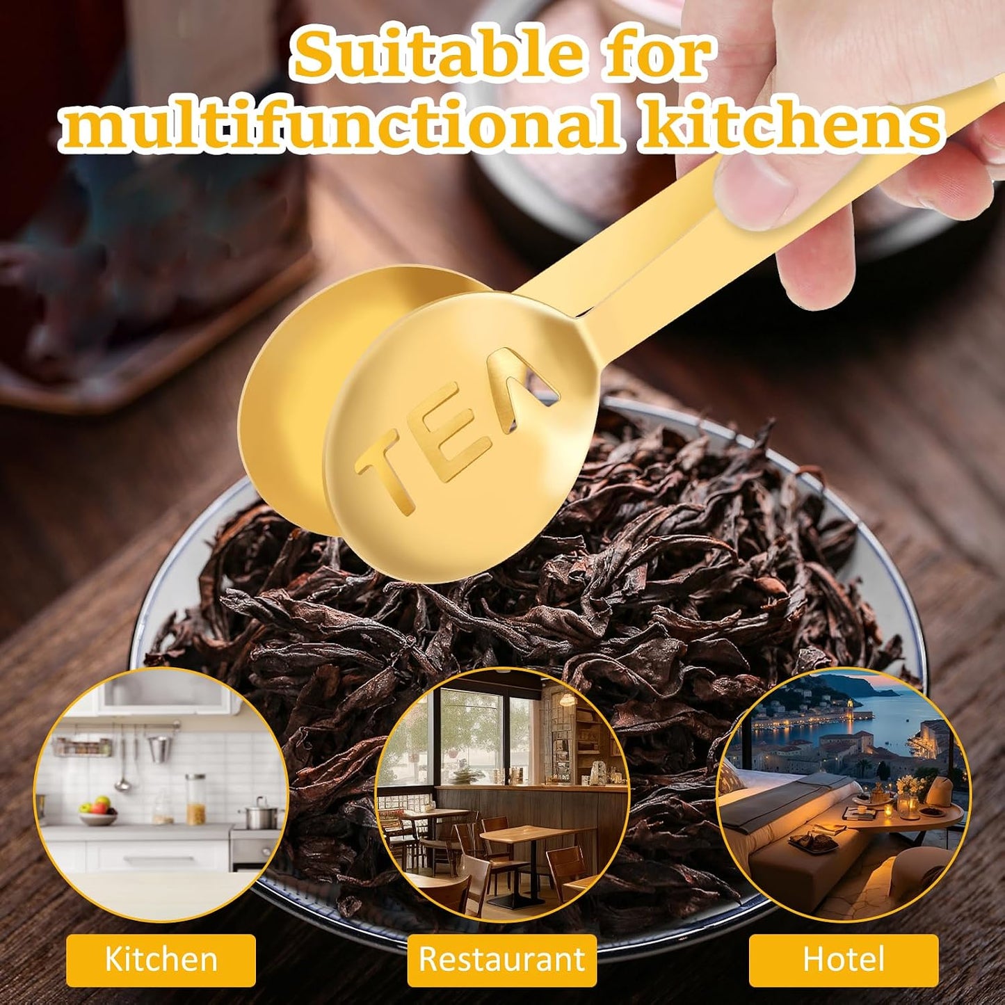 10Pcs Tea Bag Squeezer, Stainless Steel Tea Bag Spoon, Tea Bag Holder Strainer Clip Tea Filter Spoon Clamp Kitchen Tea Bag Tongs for Loose Tea Gripping Ice Cubes Loosing Leaf- Tea Drinkers Accessories