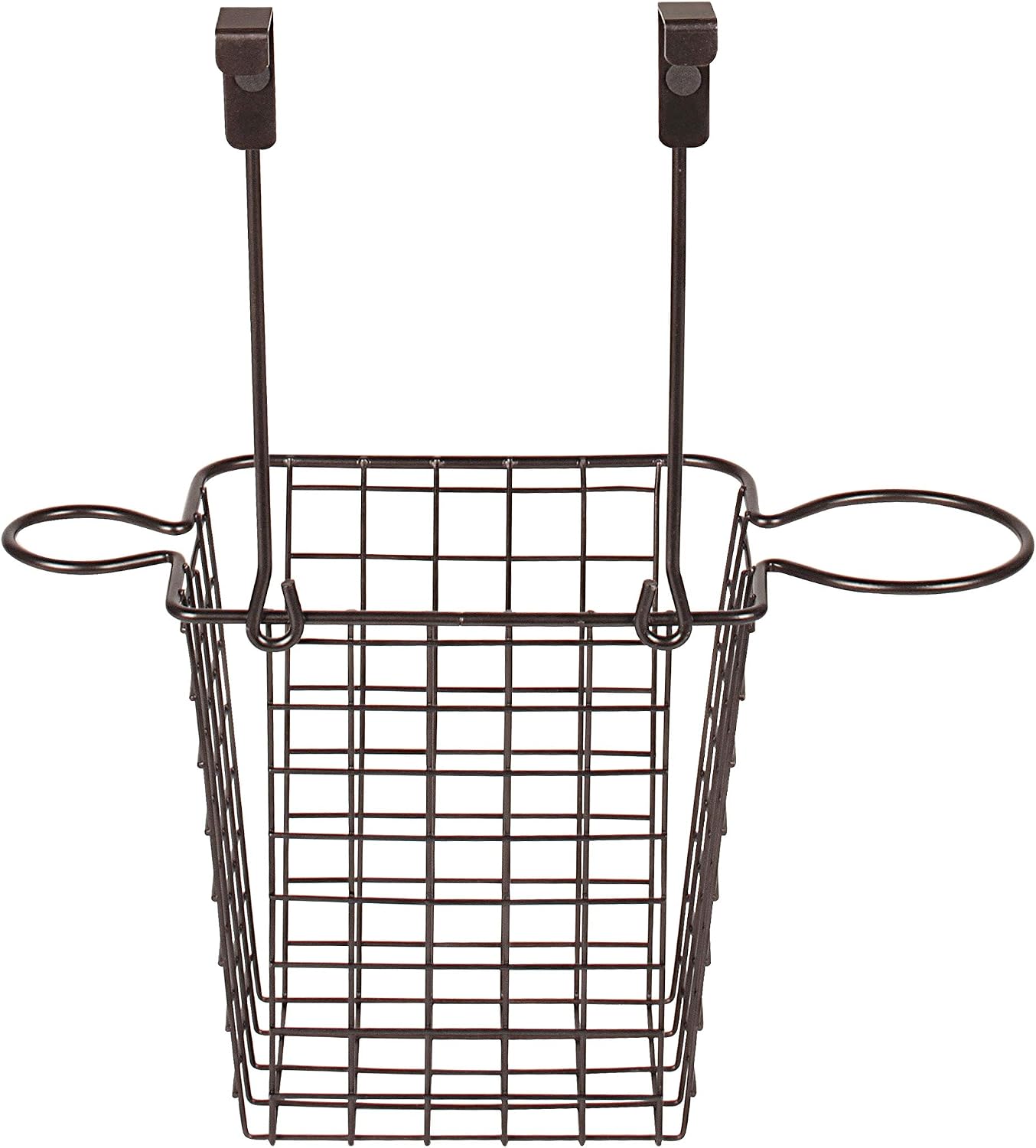 Spectrum Grid Over the Cabinet Styling Station (Satin Nickel) - Tall Bathroom & Under Sink Organizer for Hair Dryer, Beauty Tools, Accessories, & Home Essentials