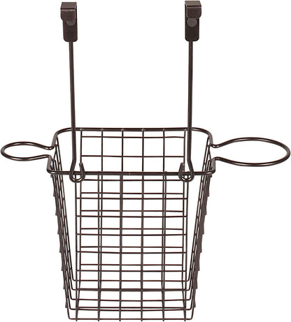 Spectrum Grid Over the Cabinet Styling Station (Satin Nickel) - Tall Bathroom & Under Sink Organizer for Hair Dryer, Beauty Tools, Accessories, & Home Essentials