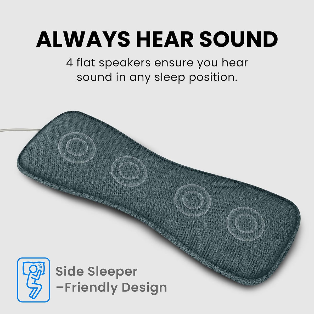 Avantree Slumber 2 - Bluetooth Pillow Speaker for Side Sleepers