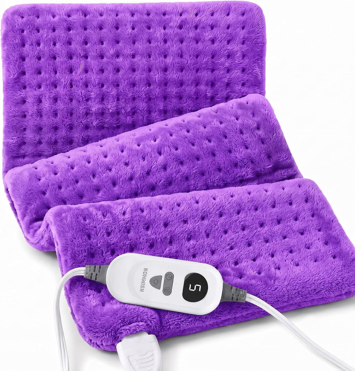 Electric Heating Pad for Back, Cramps, Shoulder, Moist & Dry Heat, 12"x24"