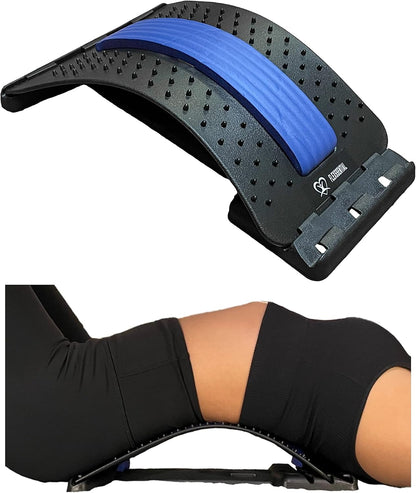 Back Stretcher Device for Back Pain Relief - Lumbar Support - Spine Deck - Massager for Back - Spine Stretcher Helps Lower Back Pain - Easy Back Therapy that relieves Chronic Pain