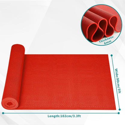 WochiTV Non Slip Drainage Mats PVC Pool Floor Mat 0.23'' Thick Outdoor Indoor Parking Space Mat for Bathroom Garage Basement Backyard Commercial Kitchen 3x16.6Ft