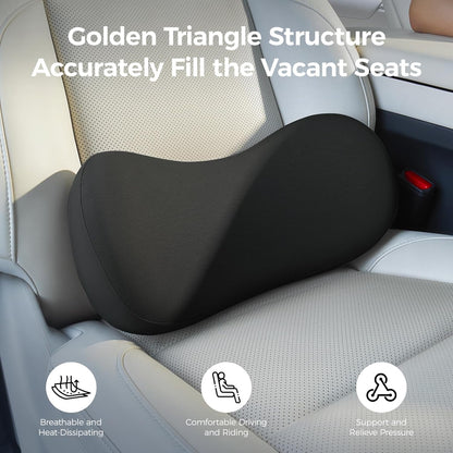 BABUR Lumbar Support Pillow for Car, Coccyx Pain Relief Cushion | Tightly Around the Coccyx, Ergonomics Memory Foam, Skin-Friendly Fabric, Fit Car Drive, Office Chair, Rest Seat, Wheelchair