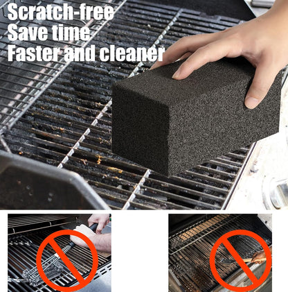 4 Pack Grill Cleaner Brick for Outdoor&Restaurant. Heavy Duty Grill Cleaning Brick. Pumice Stone Cleaner Tool Grill Brick for Cleaning Flat Top Grills Griddles Effectively Without Harsh Chemicals