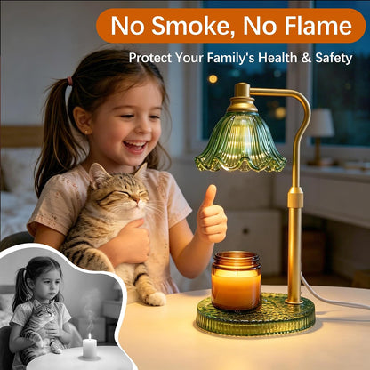 Candle Warmer Lamp with Timer and Dimmer, Adjustable Height Design