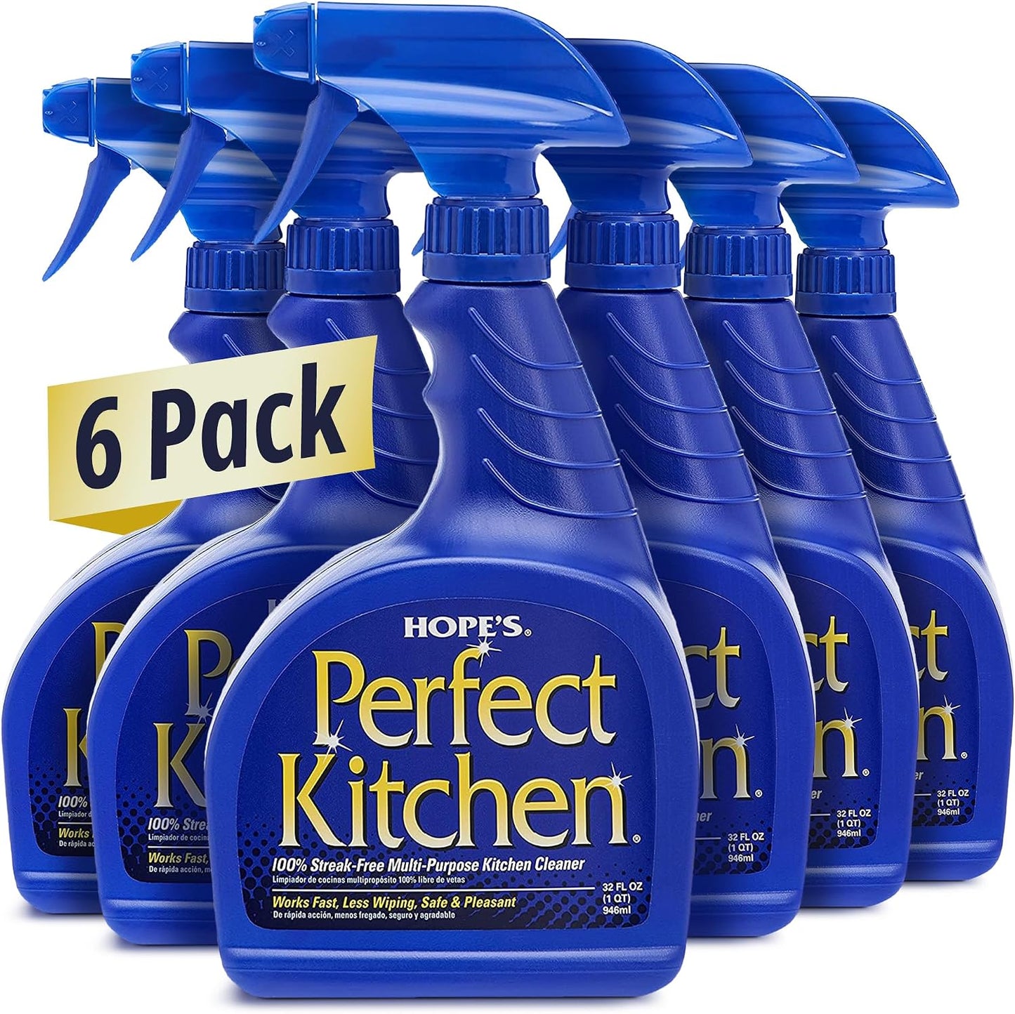 HOPE'S Perfect Kitchen Cleaner Spray - 32 Oz No-Residue All Purpose Cleaning Spray - Multisurface Degreaser for Counters, Stoves, Microwaves, and More - Pet and Home Safe - Pack of 1
