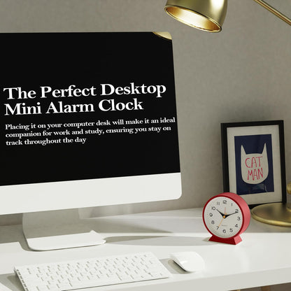 AYRELY® 4.5" Analog Alarm Clock, Small Retro Desk Clock and Table Clock