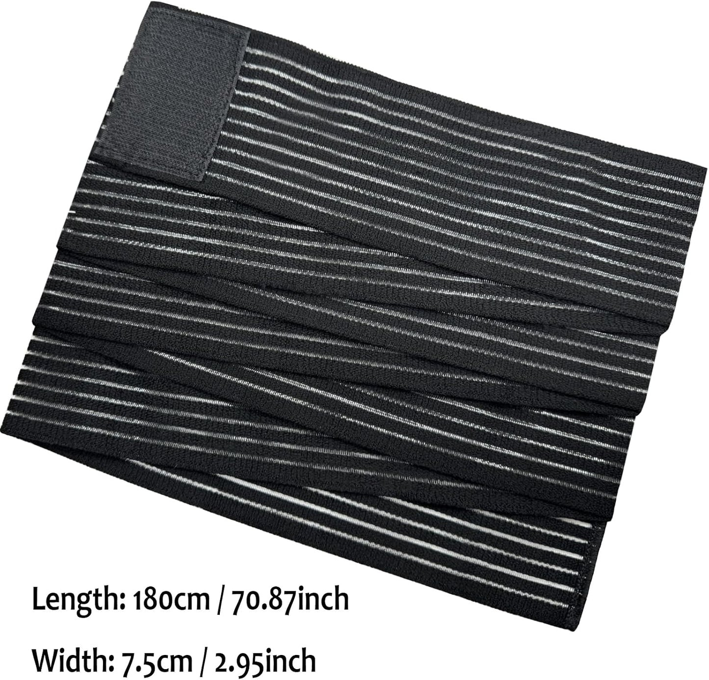 Cold Pack Strap, Elastic Belt to Wrap Cold Pack, Ice Pack Extender Strap, Add Length to Most Ice Pack, Multifunctional (Black)
