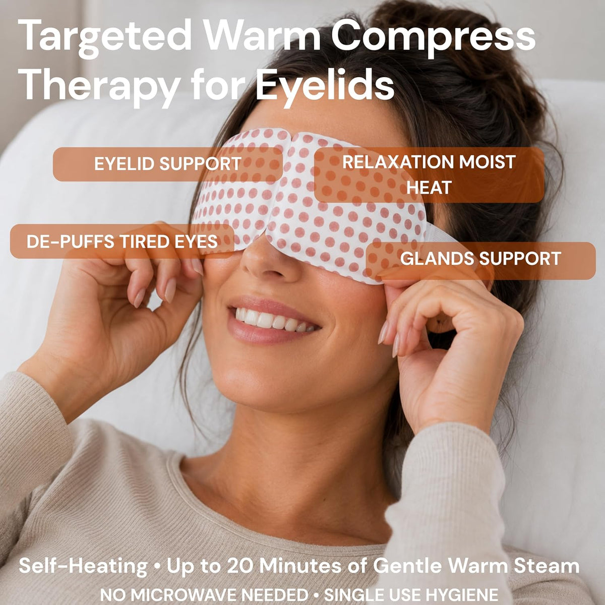 BlinkBetter BetterLids Self-Heating Eye Mask (30 Pack) | Warm Compress Therapy for Dry Eyes, Eyelid Hygiene & Blepharitis Care | Air-Activated Gentle Heat for MGD, Tired Eyes & Daily Lid Support