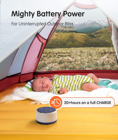 FamiSym Rechargeable White Noise Sound Machine Baby with Night Light