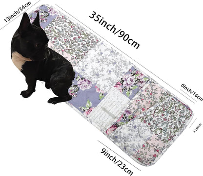 Brilliant Sunshine Burgundy Toile Floral Couch Armrest Cover, 35"×13" | Washable Magazine Holder, Armrest Organizer & Caddy on Sofa, Recliner, Armchair, Storage for Remote Controls, Phone, iPad