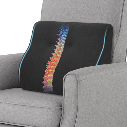 baibu Patented Dual-Layer Memory Foam Lumbar Pillow for Recliner, Brown