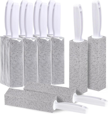 Ysglory 12-Pack Pumice Stone Toilet Bowl Cleaner with Handle | Removes Hard Water Rings, Limescale & Rust, Pumice Stone for Cleaning Toilet, Sink, Bathtubs, Pool, Grill