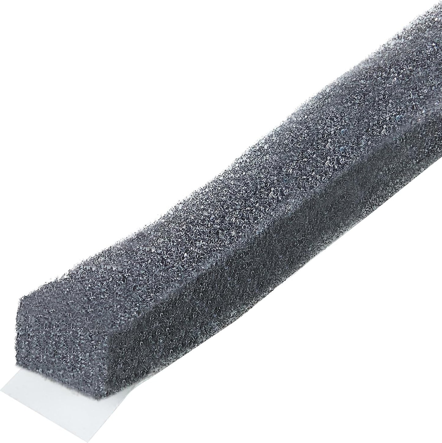 MD Building Foam Window Seal for Ex-Large Gaps, Gray, 17ft | Open-Cell Polyurethane Foam, Self-Adhesive Backing, Cut-to-Length Scissors, Seals Drafts Moisture Dust Insects