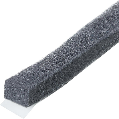 MD Building Foam Window Seal for Ex-Large Gaps, Gray, 17ft | Open-Cell Polyurethane Foam, Self-Adhesive Backing, Cut-to-Length Scissors, Seals Drafts Moisture Dust Insects