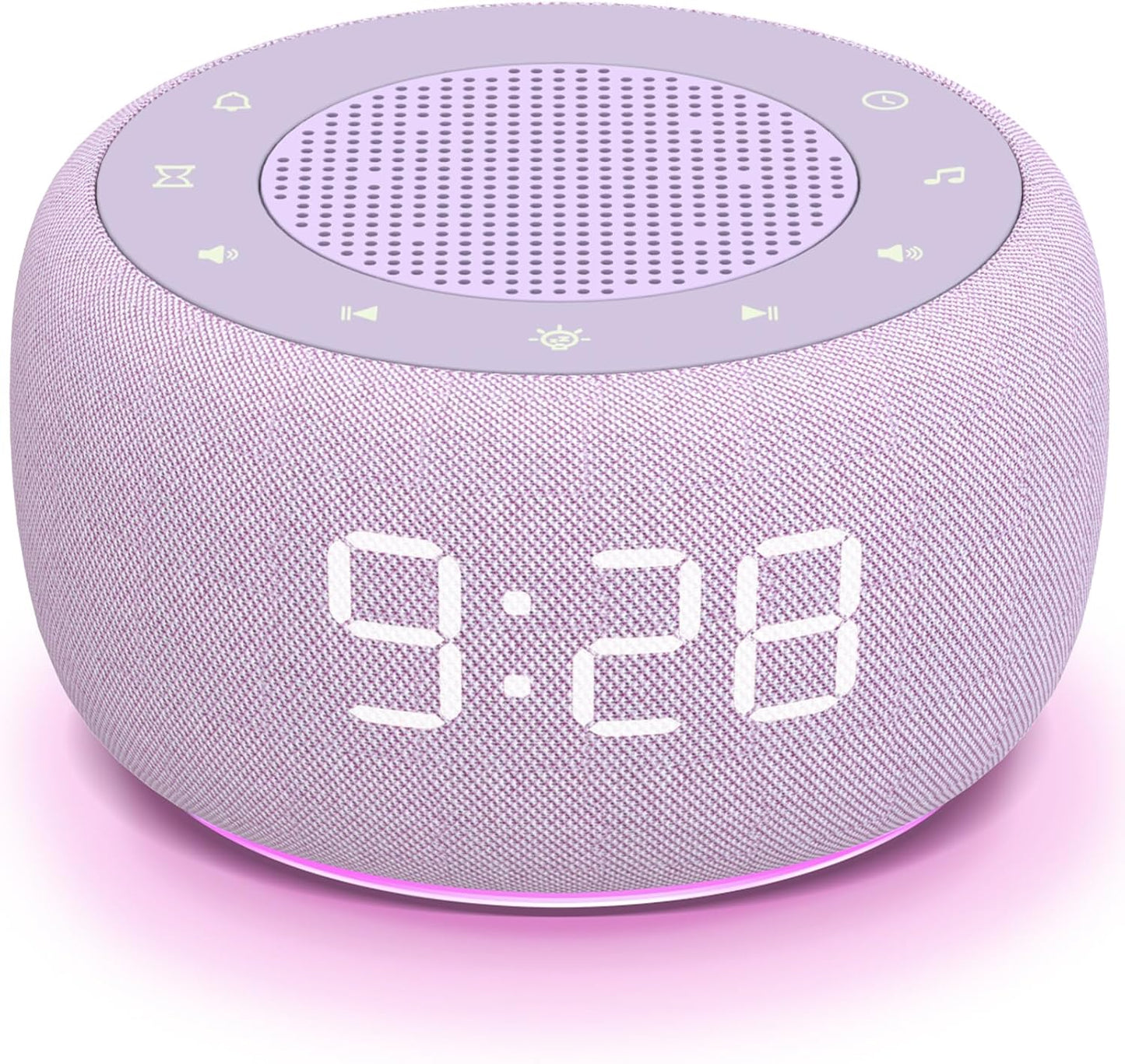 Buffbee Pro 2nd Gen| Sound Machine, Alarm Clock with Bluetooth Speaker | Upgraded Rechargeable Battery, White Noise Machine with 25 Sleep Sounds, Portable for Travel & Bedroom