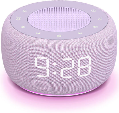 Buffbee Pro 2nd Gen| Sound Machine, Alarm Clock with Bluetooth Speaker | Upgraded Rechargeable Battery, White Noise Machine with 25 Sleep Sounds, Portable for Travel & Bedroom