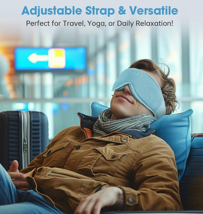 BambooCotton 3D Bluetooth Sleep Mask, LC-dolida 2026 New Sleep Headphones, Wireless Comfort, Sustainable Luxury for Better Sleep
