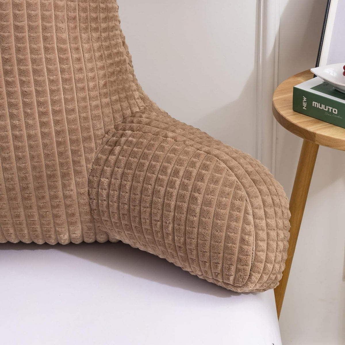 A Nice Night Darkgrey 17" Bed Wedge Pillows with Arms for Sitting