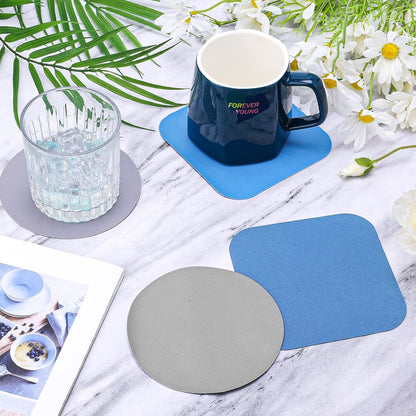 LUTER 4pcs Jar Opener Gripper Pad for Seniors with Weak Hands, Rubber | Multi-function Silicone Bottle Opener Lid Cap Rubber Gripper Pads Kitchen Coasters Gadgets, Light Blue, Green