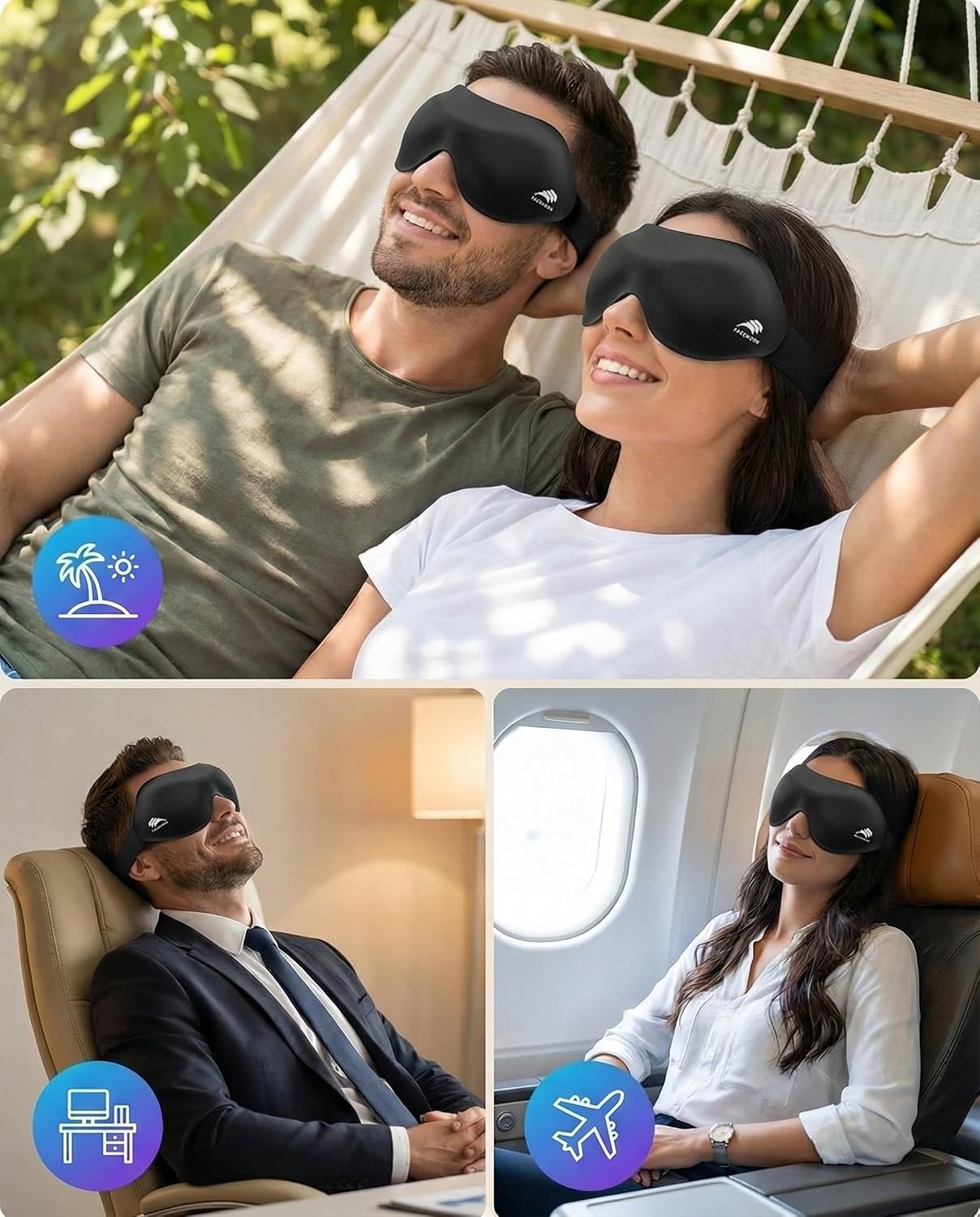Sleep Mask for Side Sleepers: Lash Extensions 3D Contoured Eye Mask – Airplane Travel Essential, Zero-Pressure Light Blackout Eye Mask for Women – Soft Night Blindfold for Long Flights (Purple)