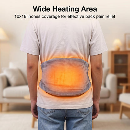 Microwave Heating Pad for Back Pain Relief, Flaxseed Microwavable Heating Pad with Removable Washable Flannel Cover, Moist Heating Pad for Period Cramps & Muscle Relaxation,10''x18''